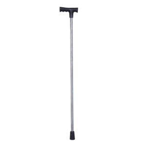 adjustable steel canestainless steel walking cane with comfortable pp handle and anti slip rubber tip. fine tuned height adjustment.