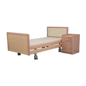 wooden hospital bed e