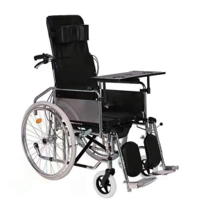 steel high back wheelchair (chrome plated)