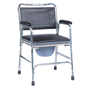 steel padded commode chair