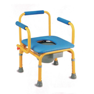 flip up armrests commode chair for children