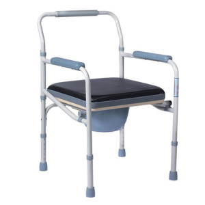 adjustable commode chair without backrest