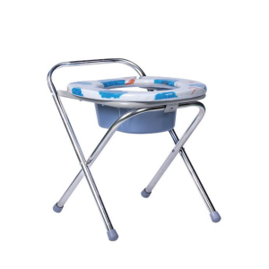 compact padded commode chair